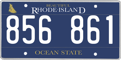 RI license plate 856861