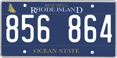 RI license plate 856864