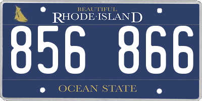 RI license plate 856866
