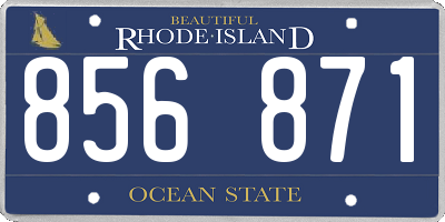 RI license plate 856871