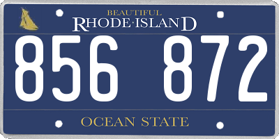 RI license plate 856872