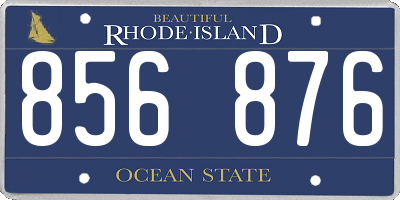 RI license plate 856876