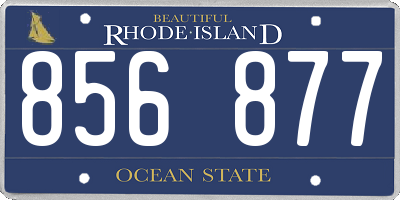 RI license plate 856877