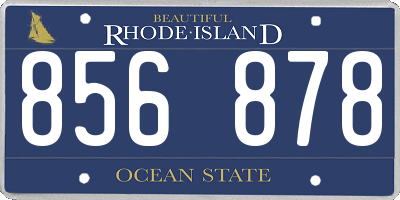 RI license plate 856878