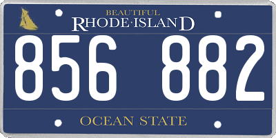 RI license plate 856882