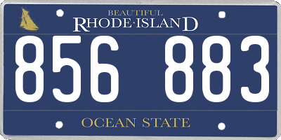 RI license plate 856883