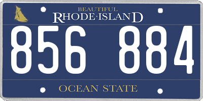 RI license plate 856884