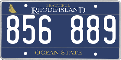 RI license plate 856889