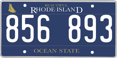 RI license plate 856893