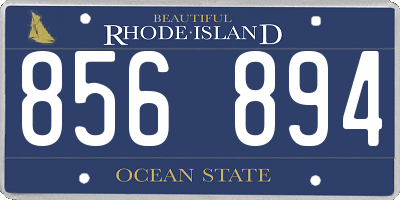 RI license plate 856894