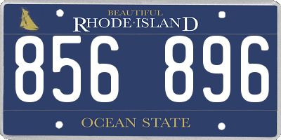 RI license plate 856896