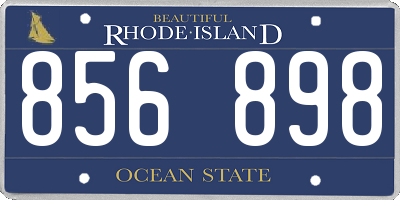 RI license plate 856898