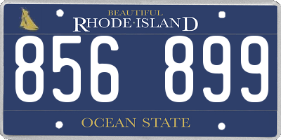 RI license plate 856899