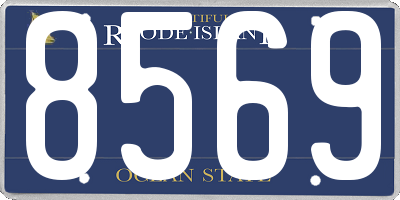 RI license plate 8569