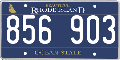RI license plate 856903