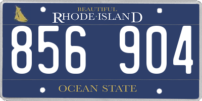 RI license plate 856904