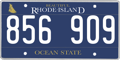 RI license plate 856909