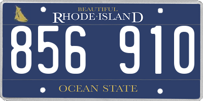 RI license plate 856910