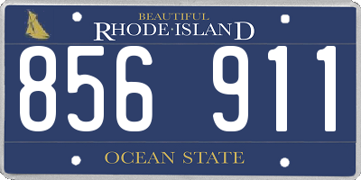 RI license plate 856911