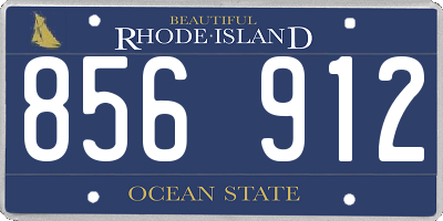 RI license plate 856912