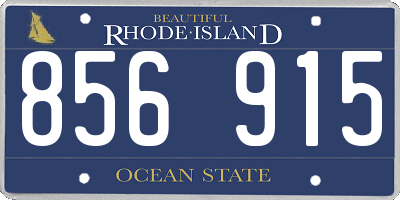 RI license plate 856915
