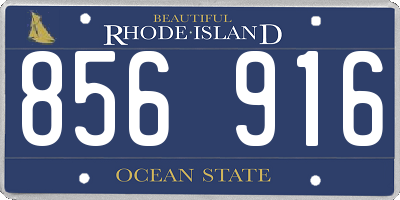 RI license plate 856916