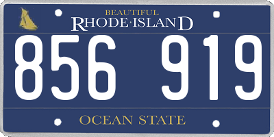 RI license plate 856919