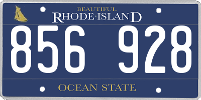 RI license plate 856928