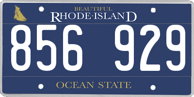 RI license plate 856929