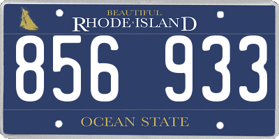 RI license plate 856933