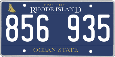 RI license plate 856935