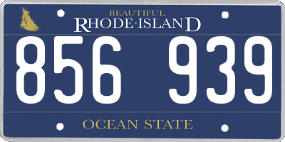 RI license plate 856939