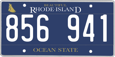 RI license plate 856941