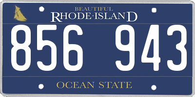 RI license plate 856943