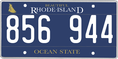 RI license plate 856944
