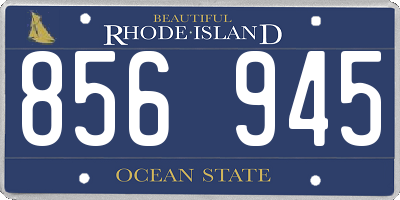 RI license plate 856945