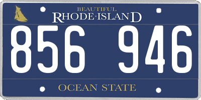 RI license plate 856946