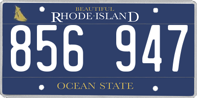 RI license plate 856947