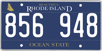 RI license plate 856948