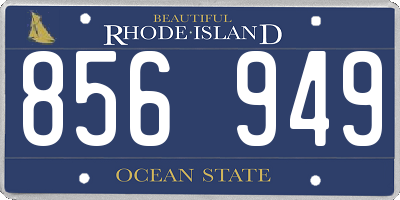 RI license plate 856949