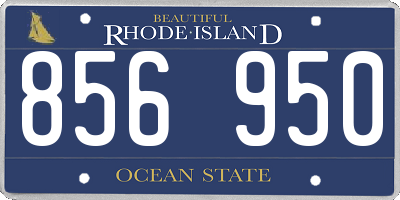 RI license plate 856950
