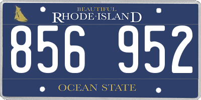 RI license plate 856952