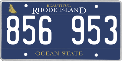 RI license plate 856953