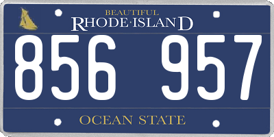 RI license plate 856957