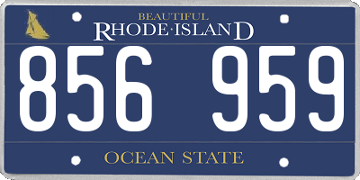 RI license plate 856959