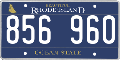 RI license plate 856960