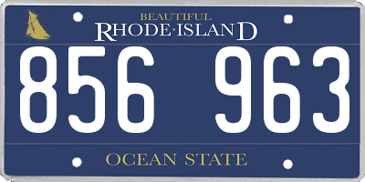 RI license plate 856963