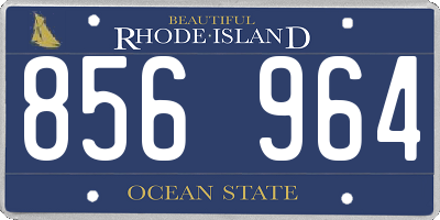 RI license plate 856964
