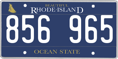 RI license plate 856965