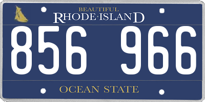 RI license plate 856966